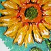 Melted Crayon Painting titled 'Sunflower' (12x12) Melted Crayon