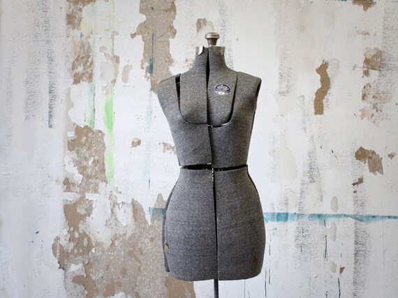 Vintage Acme Adjustable Gray Dress Form Size A by jerseyicecreamco