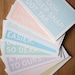 Screenprinted Postcards: Something Small To Say. Complete set of twelve.