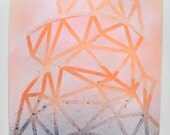 Sunset Structure, 19.5"x26", spray paint on paper