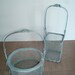 Wedding Basket Set-So Shabby- Set Of Two Metal And Wood Baskets-Fabulous Light Green Color-Perfect For The Shabby Look.