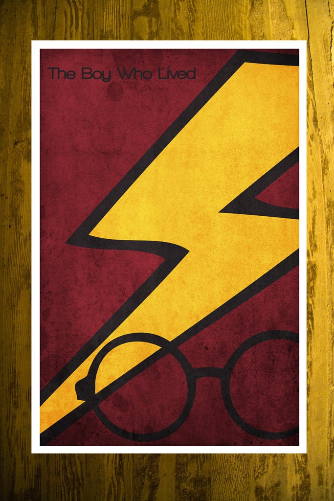 Harry Potter movie poster movie retro print harry potter art vintage art 11x17 The Boy Who Lived