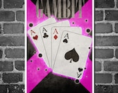 X-Men movie art minimalist poster nerd art Gambit art comic book poster print 11x17
