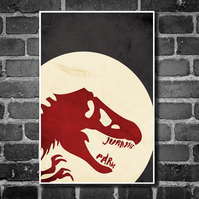 Movie poster vintage poster retro print film poster Jurassic Park 11x17 print
