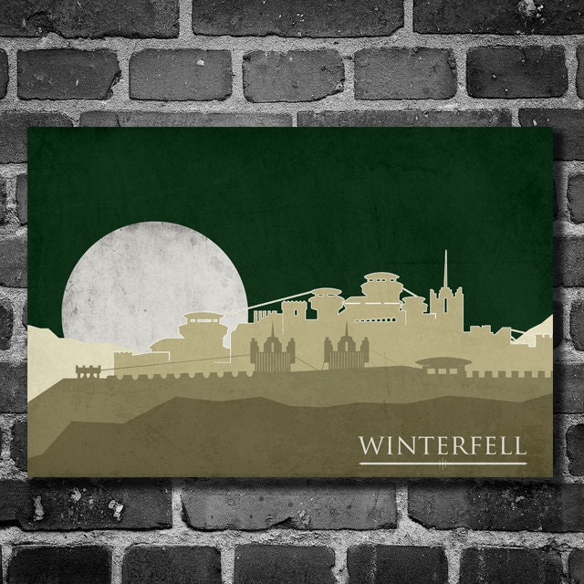 Game of Thrones poster movie poster minimalist print 11x17 Winterfell