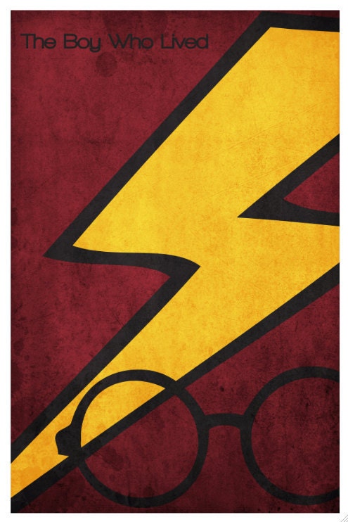 Harry Potter movie poster movie retro print harry potter art vintage art 11x17 The Boy Who Lived