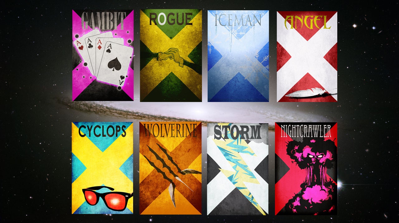 Movie poster movie art film print art poster print All 8 X-Men Posters (11x17 size)
