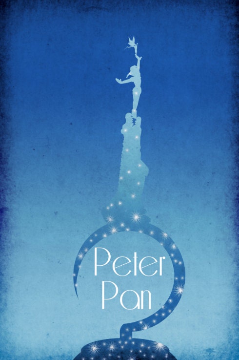 Disney Art Peter Pan Poster movie poster disney poster 11x17