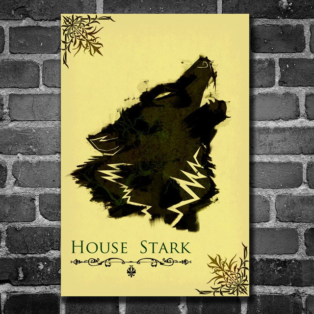Game of Thrones poster movie poster minimalist poster 11x17 House Stark