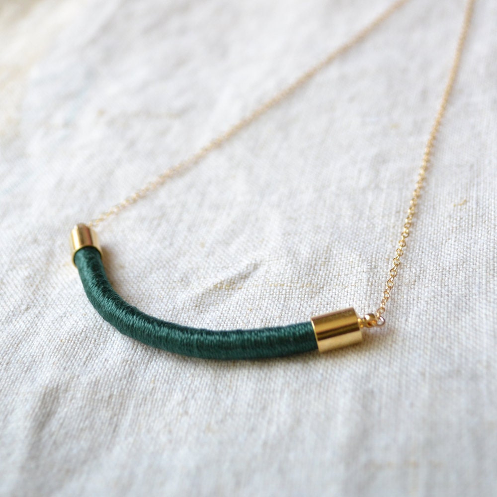 LA REINE rope necklace // forest