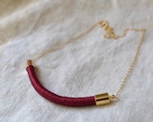 LA REINE rope necklace // burgundy