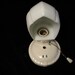 Art Deco Light Fixture and Globe Milk Glass and Porcelain