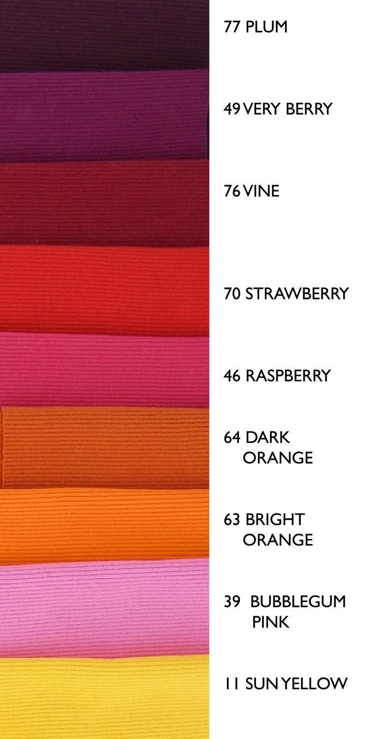 YUMMY RIBBINGS 2x2 cotton elastane rib knit DIY-Combo, 1 m (1.10 yards)