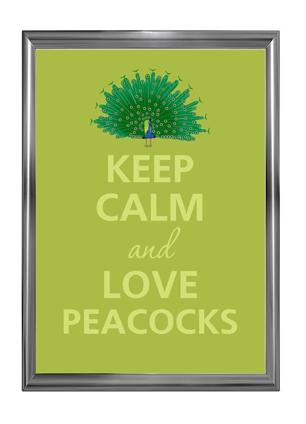Keep calm and love peacocks