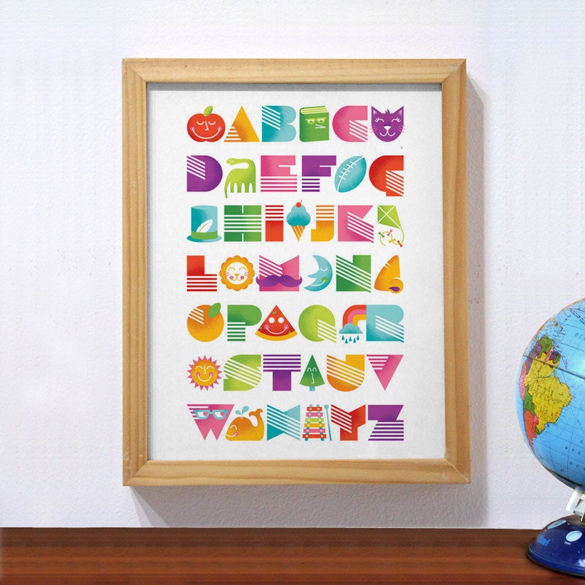 Alphabet Kids Print 12 x 18