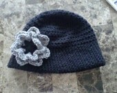 Crocheted Women's Cloche Hat, custom colors available