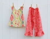 Pinafore Top and Ruffle Pants Outfit