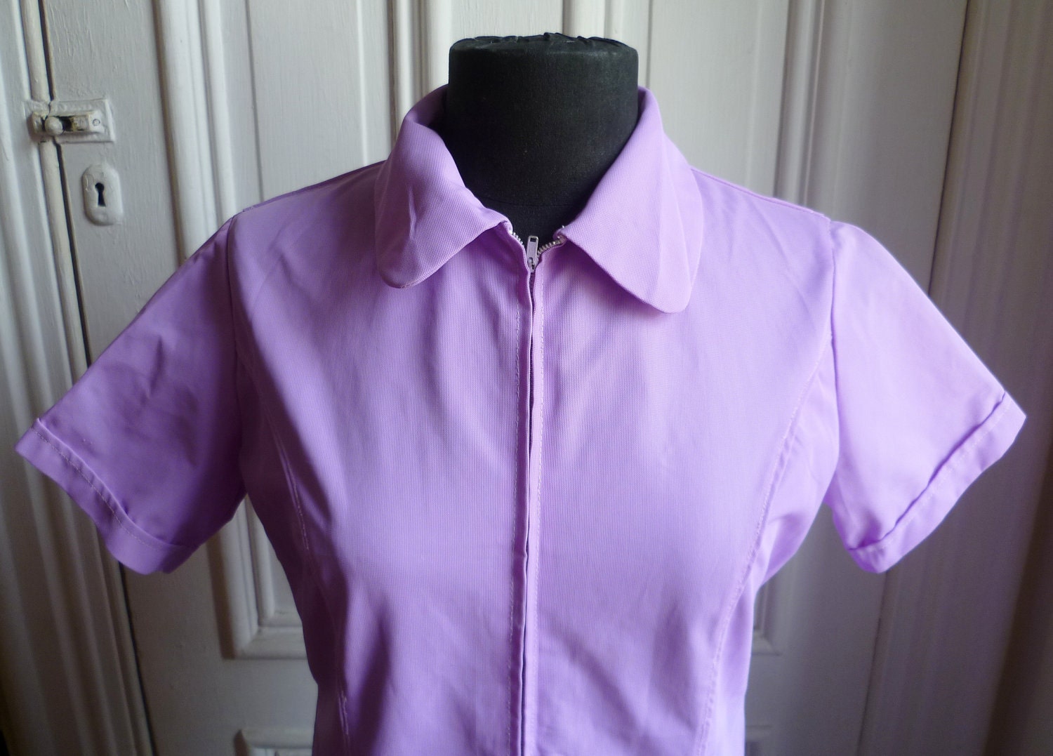 Vintage 60s Lilac Purple Minidress- M/L