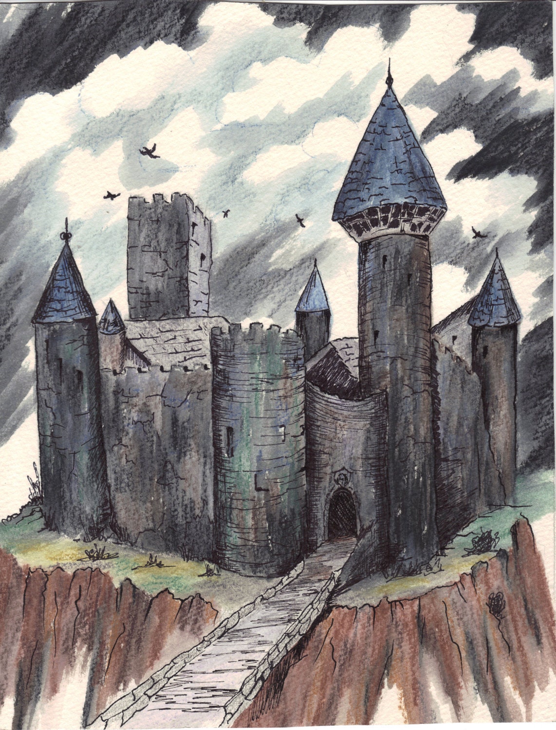 ACEO The Dark Castle