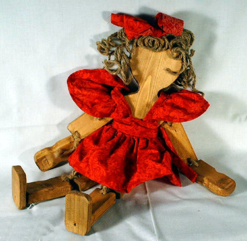 Pine and Twine Wooden Doll