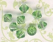 6mm Peridot Austrian Swarovski Crystals-8 piece pack