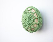 Sage green kitchen decor Fridge magnet Rustic Cottage chic Mother's day gift under 15 Wooden egg covered in crochet lace Ready to ship oht - boorashka