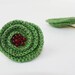 Sale Christmas jewelry Red green jewelry Hair clip finger ring Gift for her under 15 Summer fashion Linen jewelry Hair accessory piece oht
