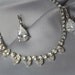 Vintage Bridal Teardrop Cubic Zirconia Earrings
