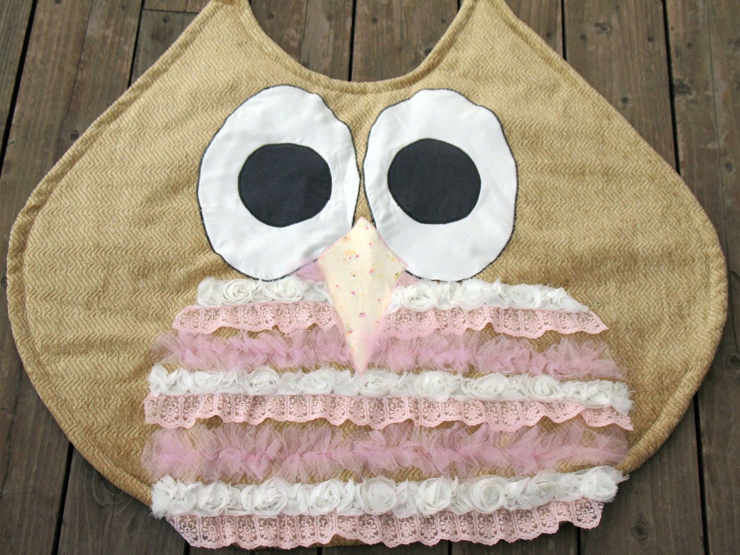 Roses and Lace Owl Play Mat- Lots of Texture - Whoo Wants to Play