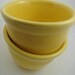 Bauer Pottery Vintage Molded  Custard/Ramekin Beehive Inspired Yellow RIngware - Excellent Condition - 1920's