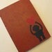 Robot Heart Handmade Notebook Journal: Art Deco Red Hardbound Coptic Book