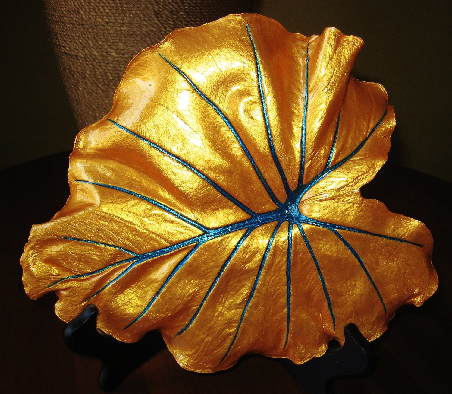 Concrete Elephant Ear Leaf Casting With FREE Display Stand