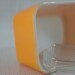 pyrex refrigerator dish with lid in vibrant yellow orange 1 1/2 pt size