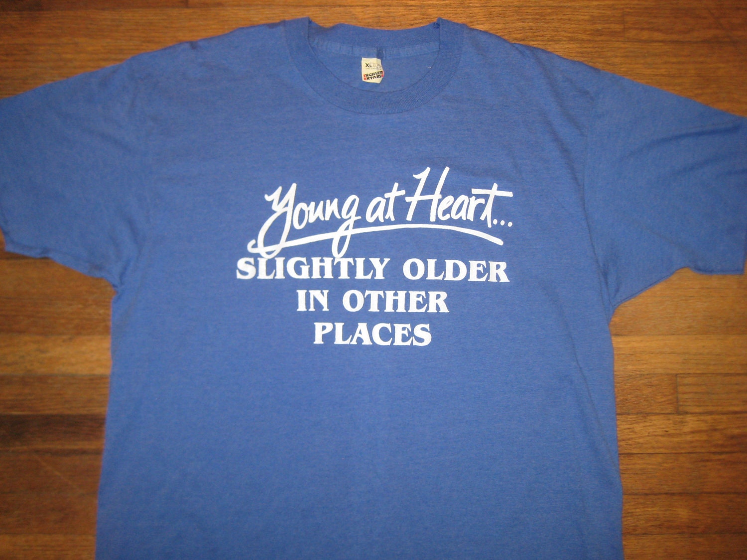 Vintage 1980's funny over the hill t-shirt, L-XL, super soft and thin