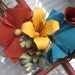 Welcome- Wreath decorated with paper flowers