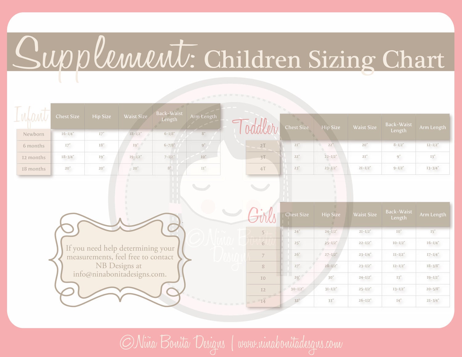 The Kaftan Dress, PDF Pattern, Sizes Newborn-Girls' 14