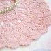 Pink crochet doily shabby chic
