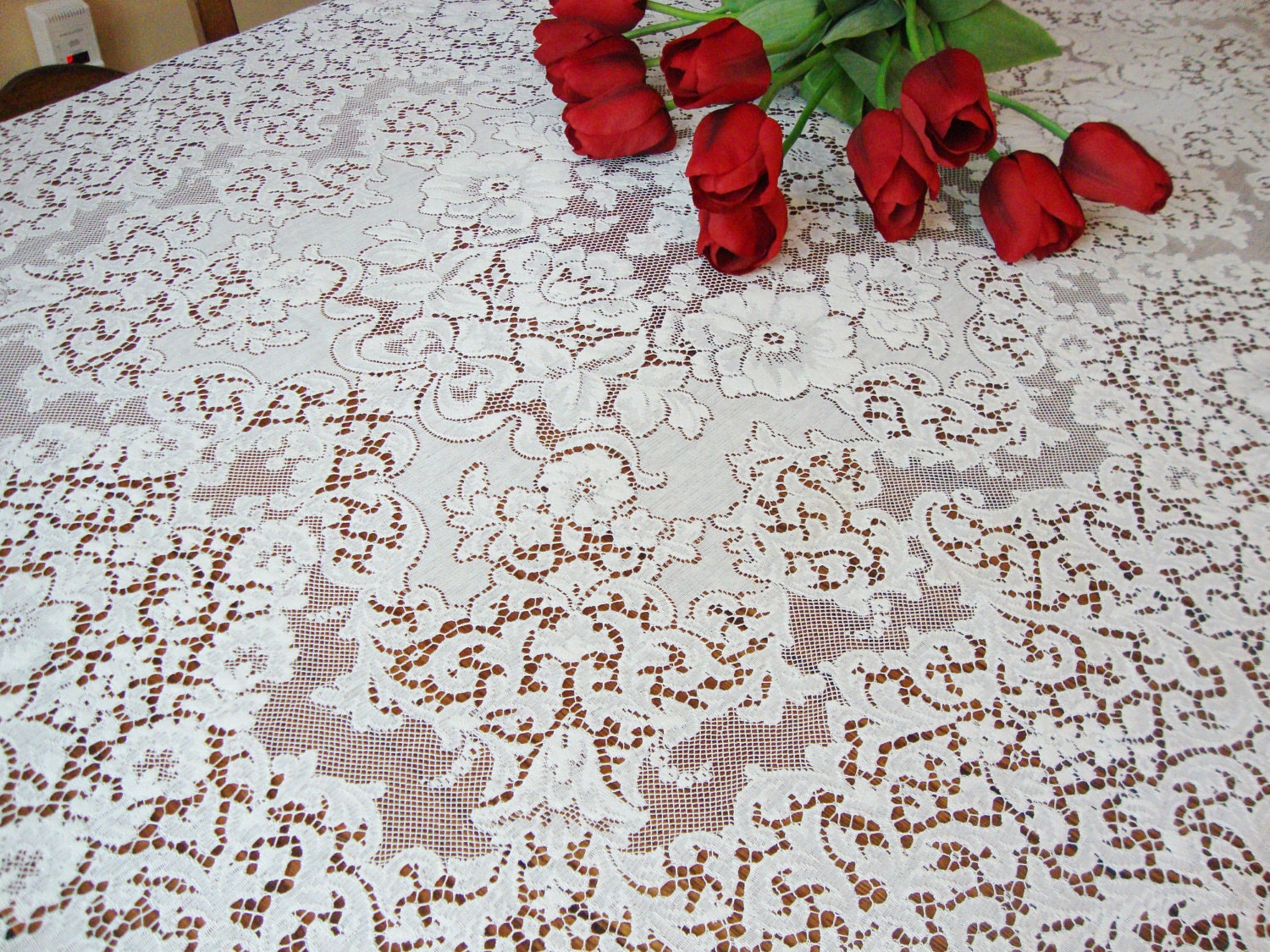 Antique Lace Tablecloth 69" x 88"