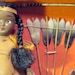 Vintage Doll Indians Bisque In Original Box Circa 1940's