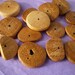 Vintage Brown Flat Beads 16 Pieces Aged Shabby Chic Crafting Supplies