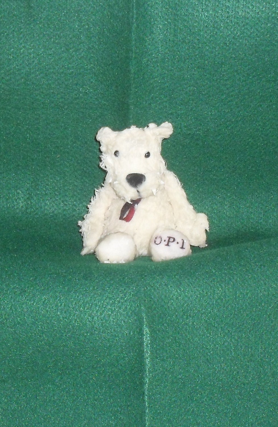 Sandalwood, Vanilla bean and Amber Scented Wax Dipped Stuffed Dog.