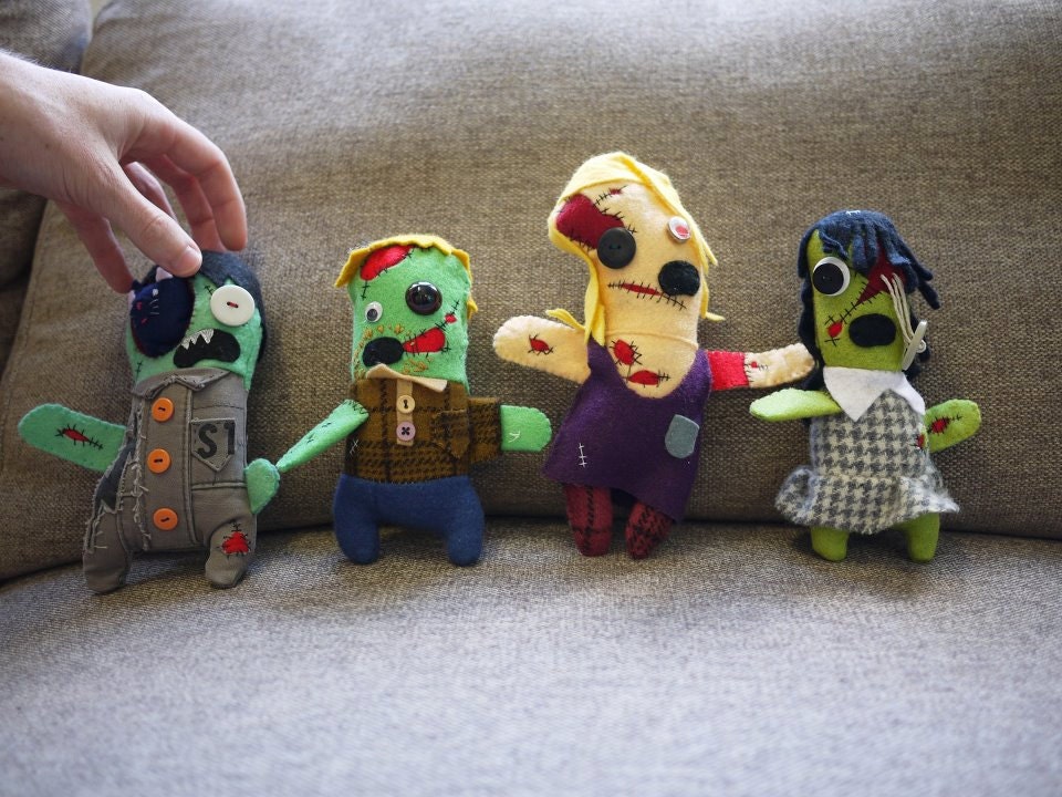 Personalised Felt Zombie