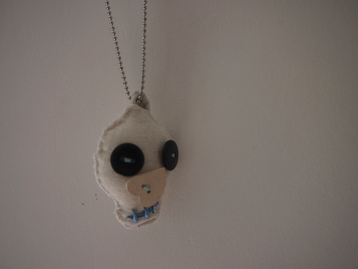 Canvas Sugar Skull Necklace