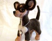 Chihuahua puppy Chloe, funny lovely brown  - gift idea, OOAK