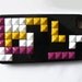 Tetris Cell phone hard case cover with pyramid stud retro game 8 bit inspired Iphone 4 case in pink yellow white and black