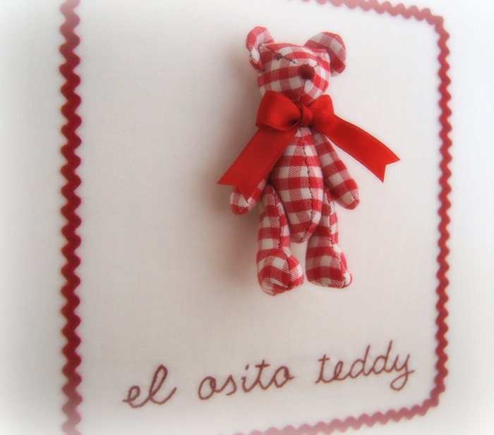 Hand Sewn Teddy Bear Frame