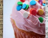 Pink Cupcake 6x6 Photo Block