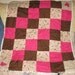 sale - Pink and brown Butterflies, flowers and lace Baby Girl quilt blanket