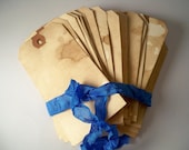 300 LARGE Vintage Tag. Gift. Hang. Vintage Wedding. Invitation. Save The Date. Wish Tree. Place Card. Escort Card. Price Tag. Stained. LIGHT