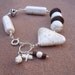 White Howlite Bracelet Asymmetric Triangle Dragonfly Charm Geometric Sterling Silver Jewelry Brown Cream Gemstone Jewellery Wood B-16